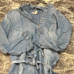 Denim maternity shirt